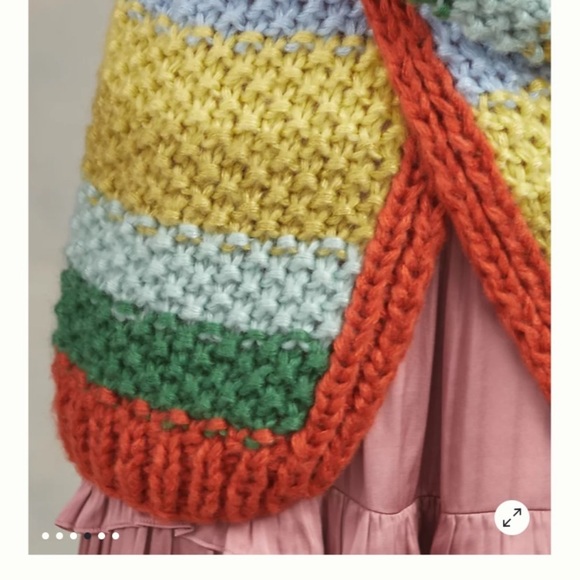 Anthropologie rainbow cardigan new without tags one size - Picture 7 of 11